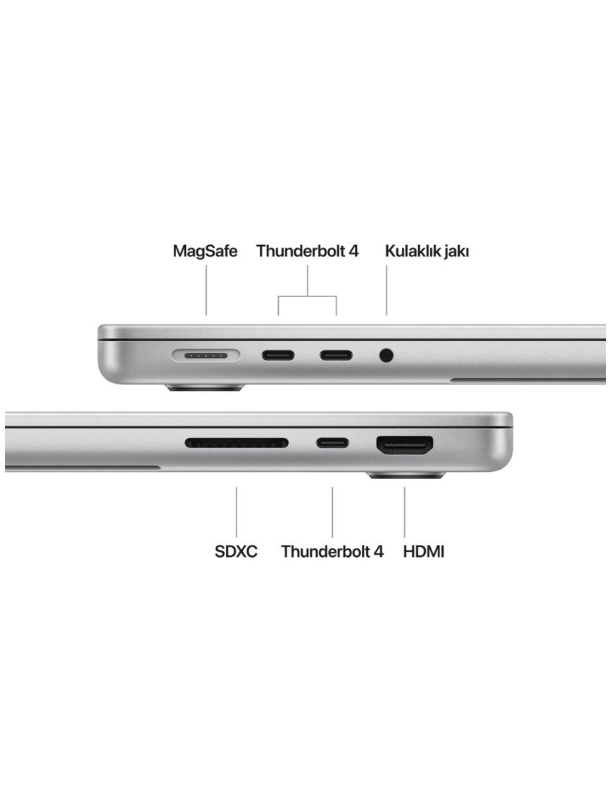 Apple MacBook Pro M4 16GB 512GB SSD macOS 14" Taşınabilir Bilgisayar Gümüş MW2W3TU/A